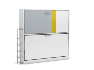 Opklap stapelbed Smart Bunk  Grijs/geel